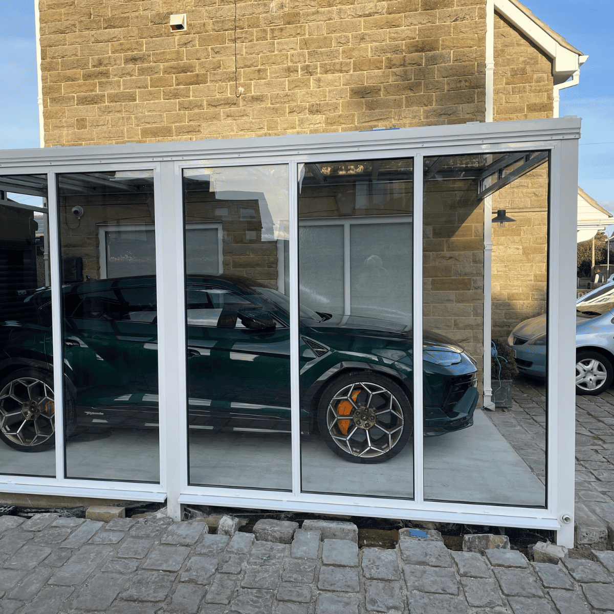 Simplicity 6 carport with glass enclosure