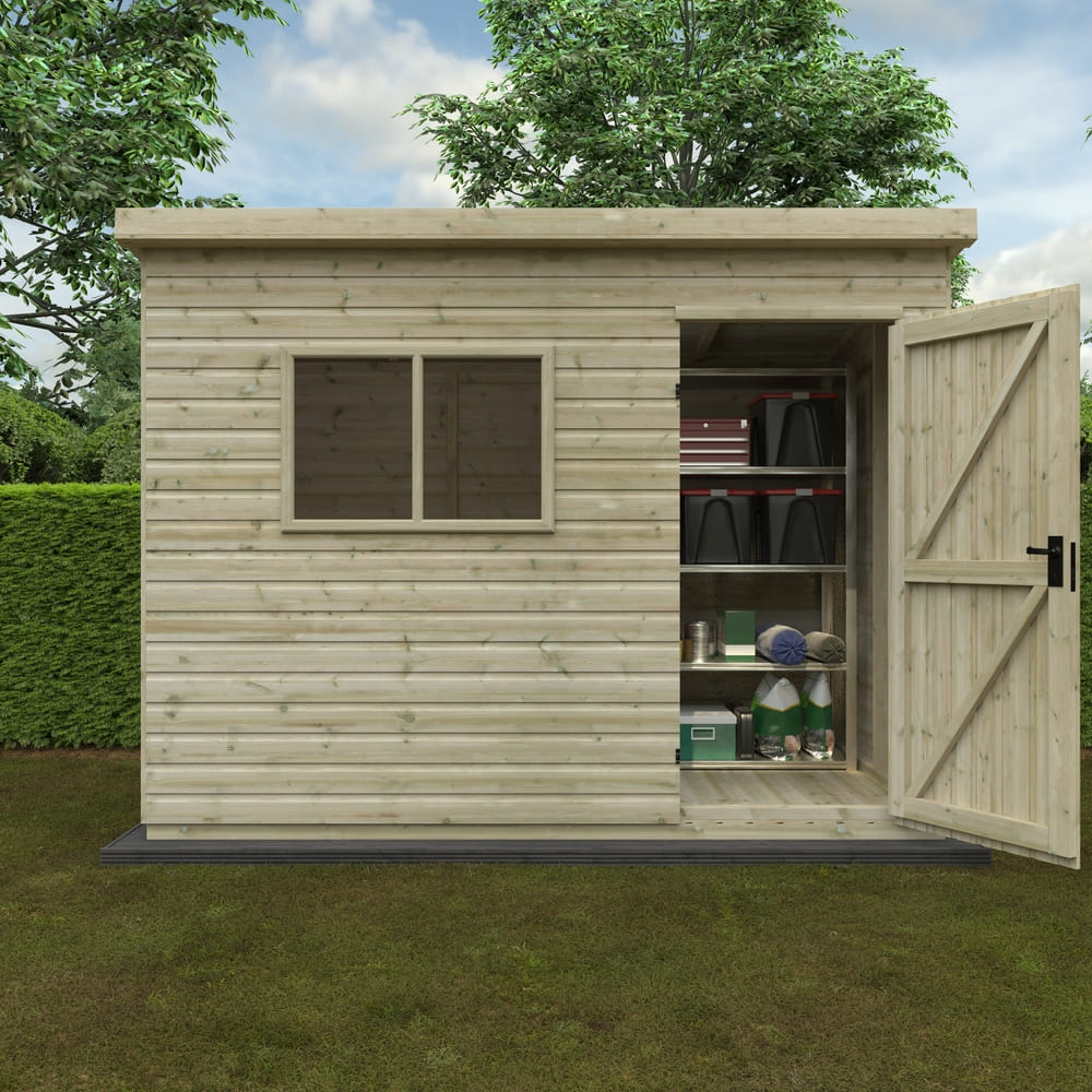 Woodlands Tanalised Deluxe Pent Shed
