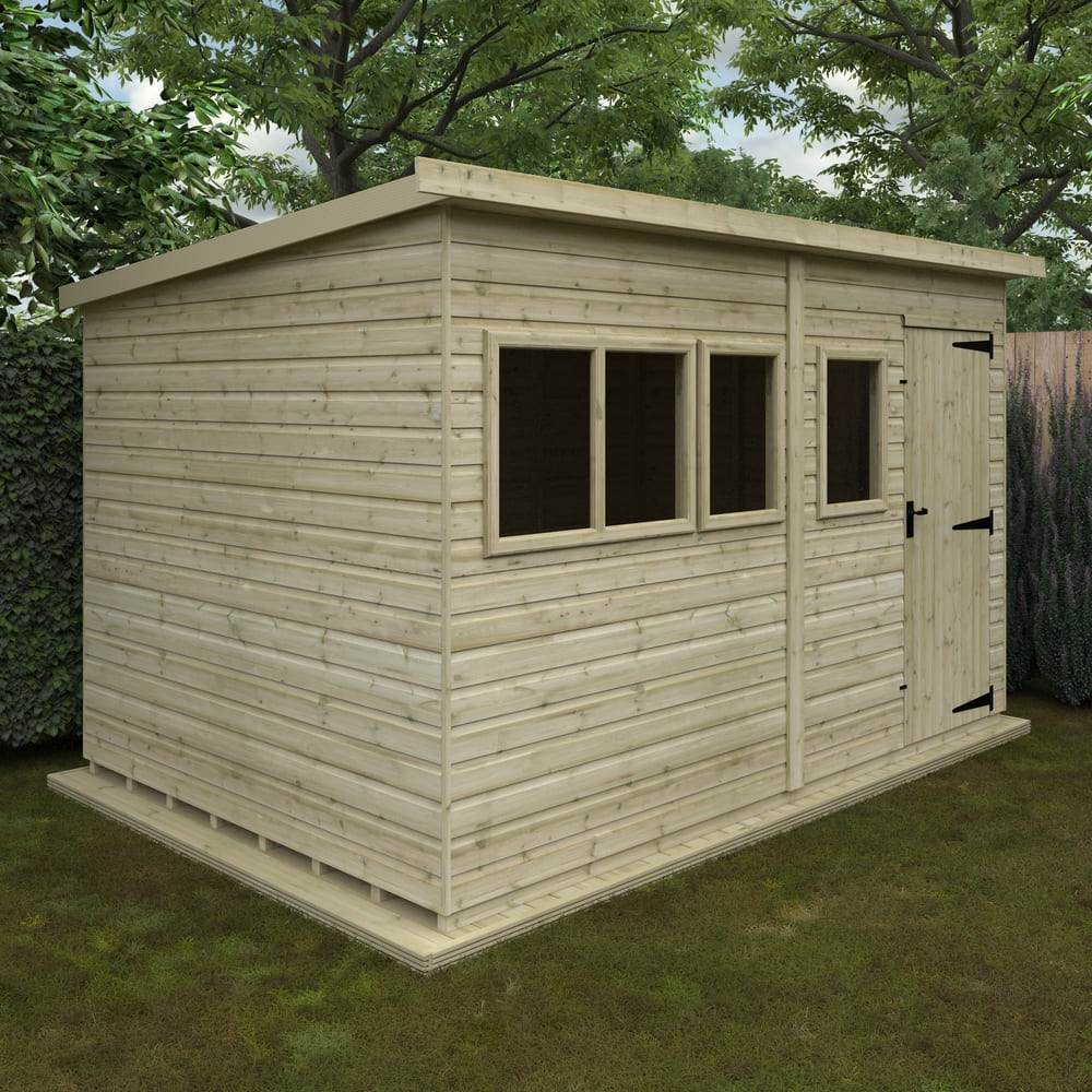 Woodlands Tanalised Deluxe Pent Shed