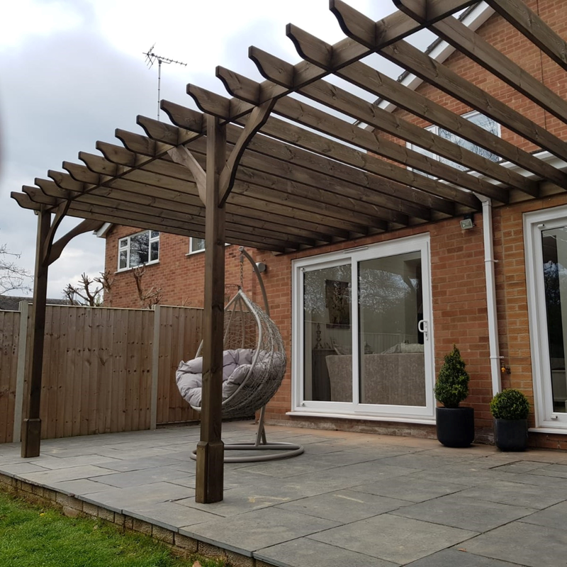 Wall Mounted Premium Pergola - 4.2m Depth