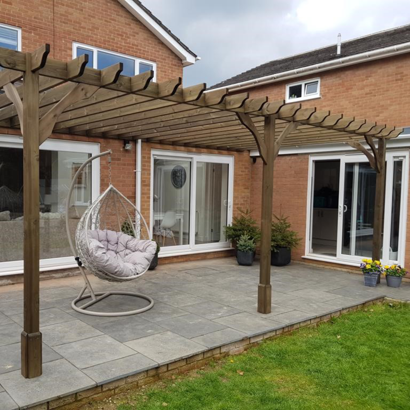 Wall Mounted Premium Pergola - 4.2m Depth