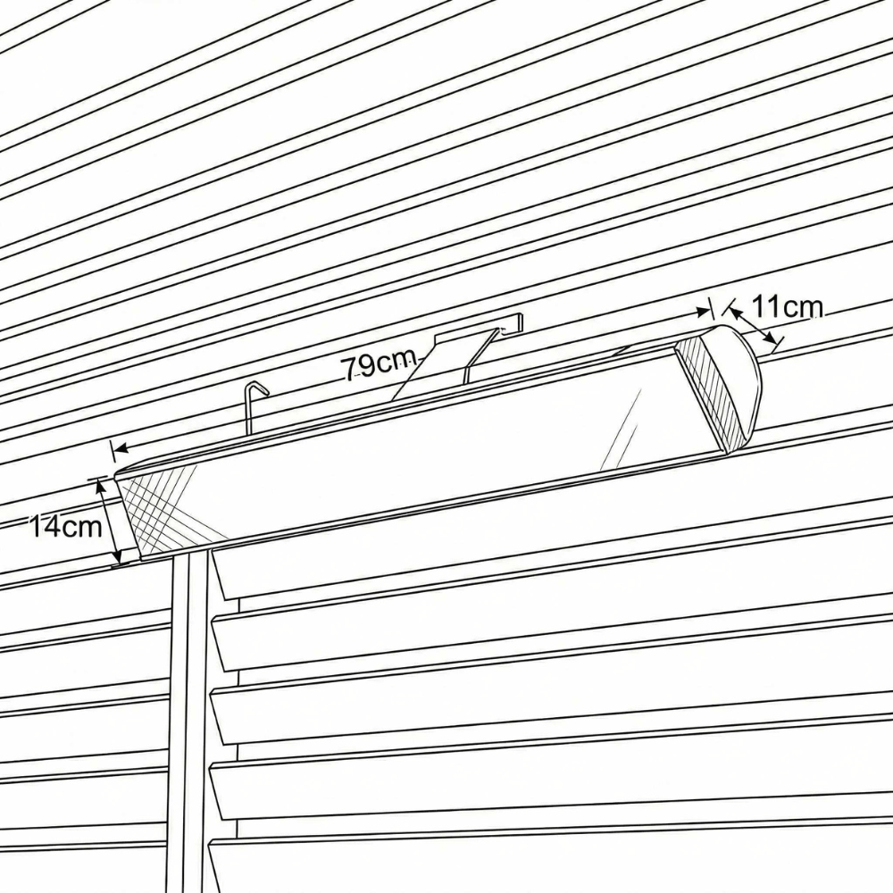Zesti 2000W/3000W Pergola Heater