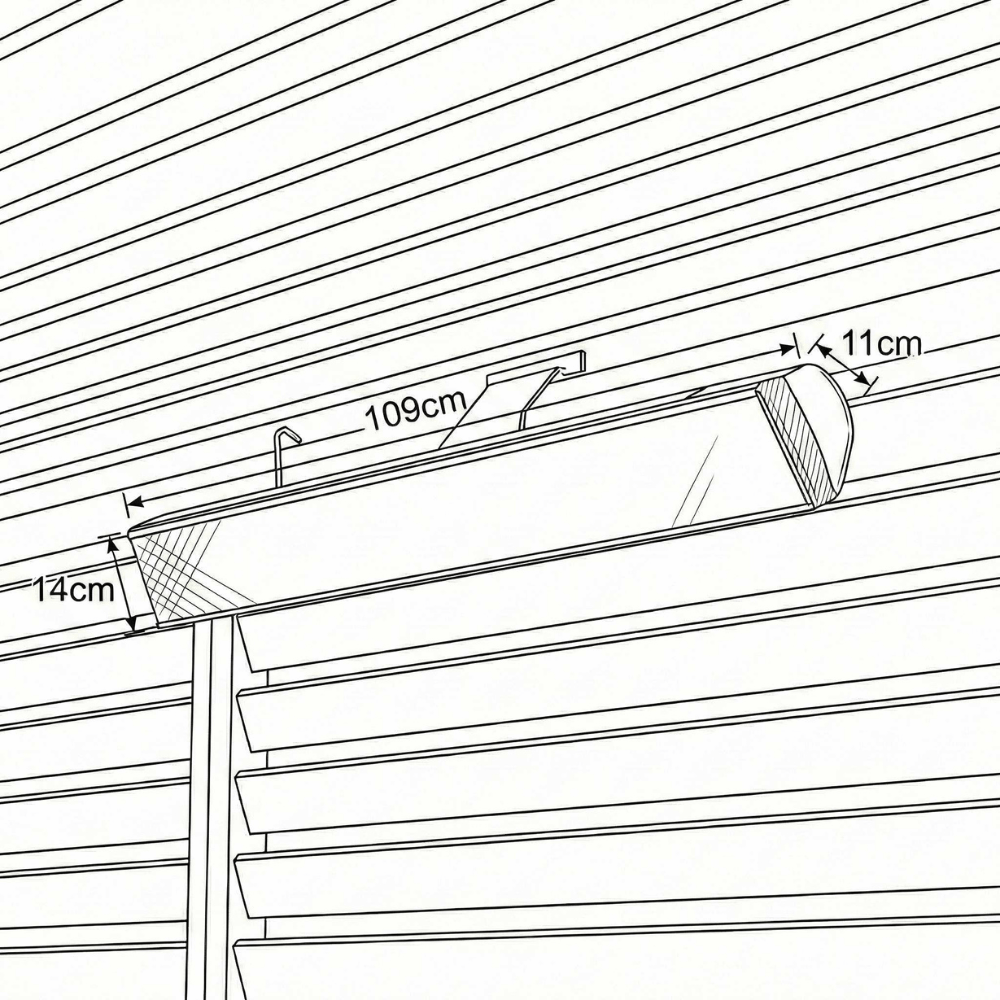 Zesti 2000W/3000W Pergola Heater
