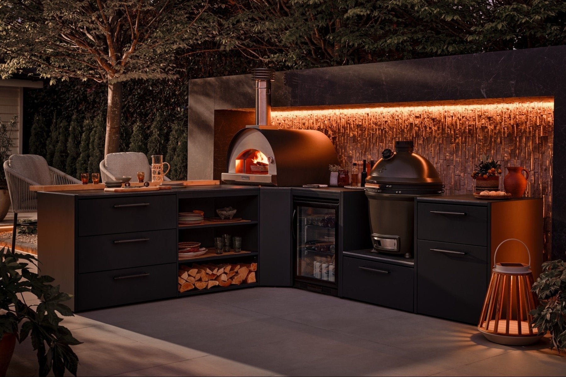 The Blenheim Modular Outdoor Kitchen lifestyle shot