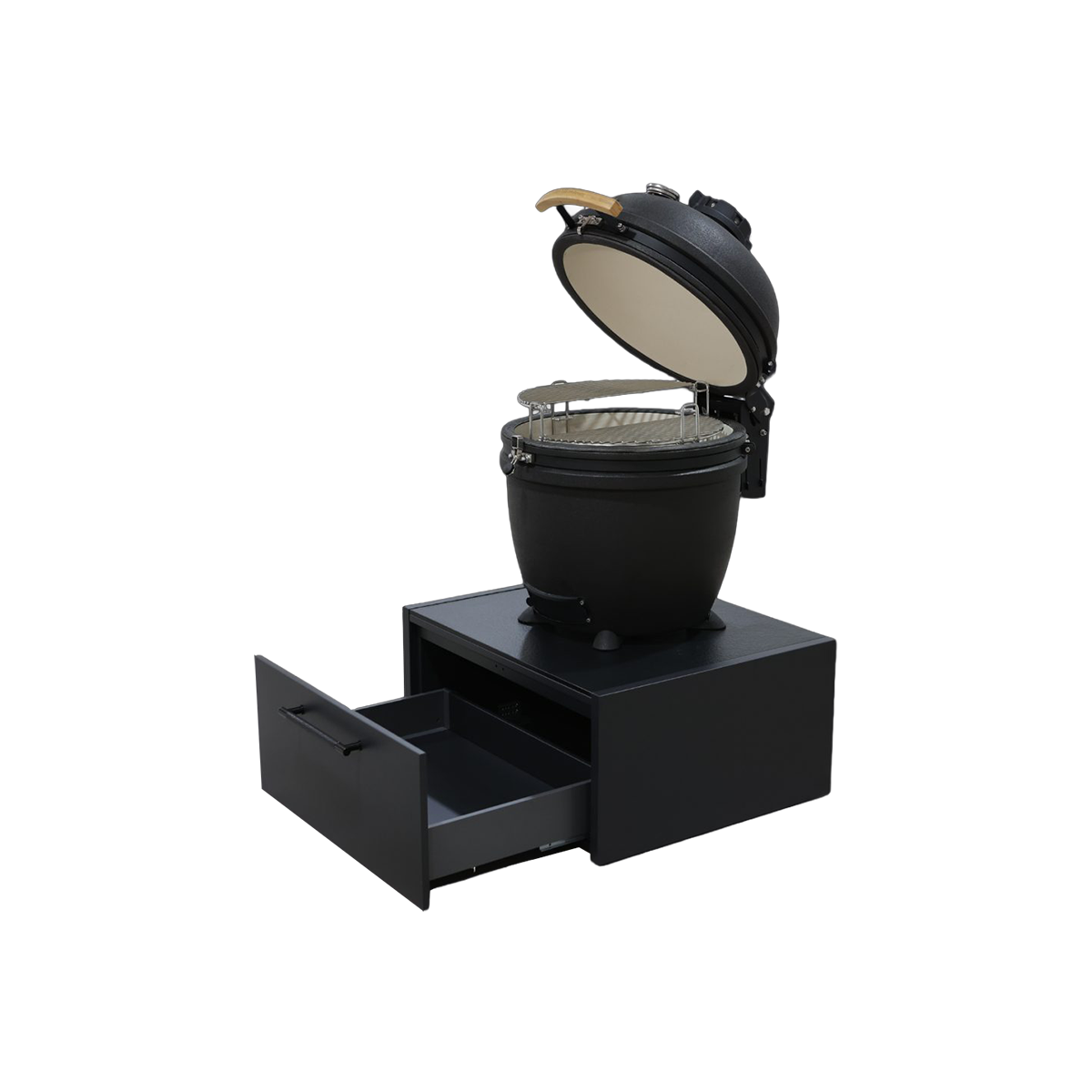 Kamado and base unit with drawer