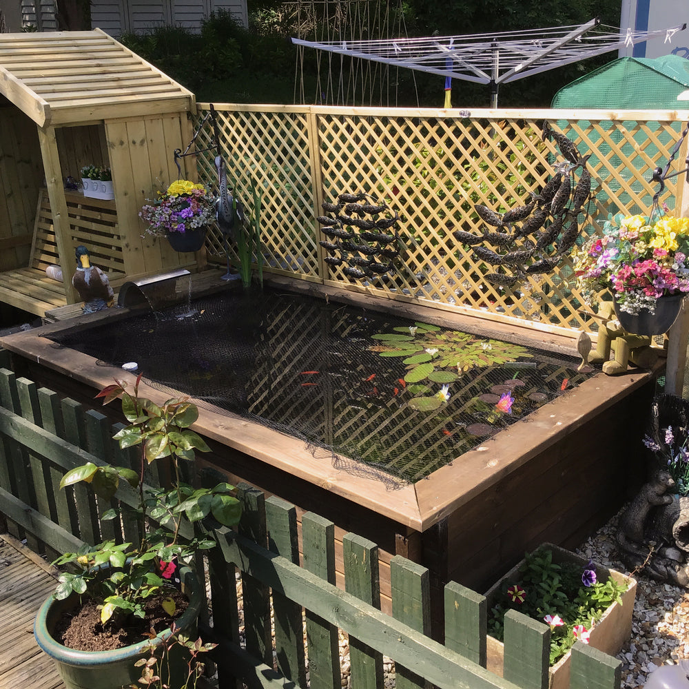 Rectangular Wooden Pond – Raised Timber Frame Pond for Outdoor Gardens