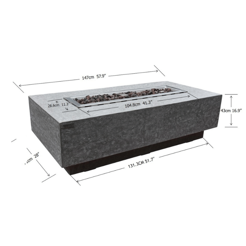Elementi Kingsale Gas Fire Pit Table