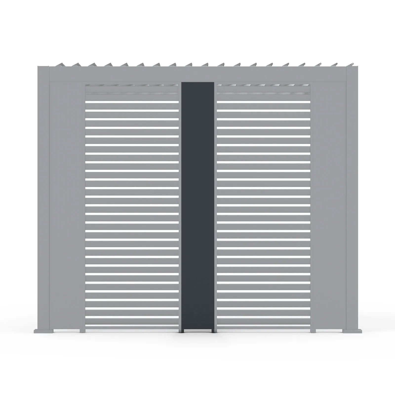 Titan Aluminium 3.0m Static Side Wall Combination: 3 Solid Panels and 2 Louvred Walls
