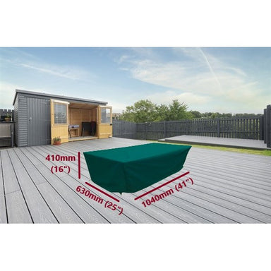 Garden coffee table cover green 104cm