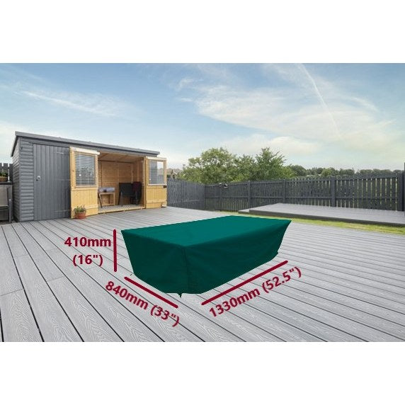 Garden coffee table cover large green 133cm