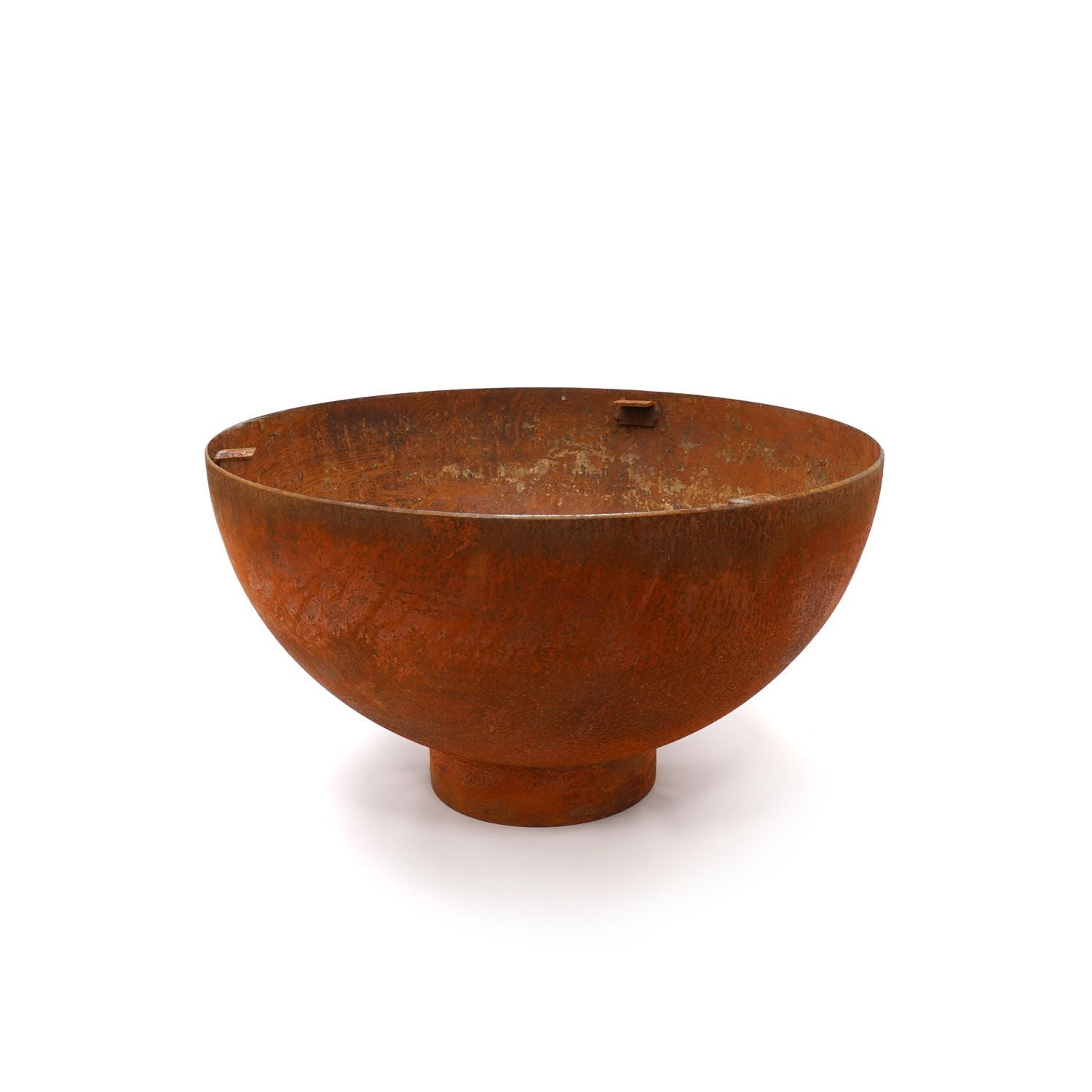 HEAT Gystad rust steel fire bowl, side view