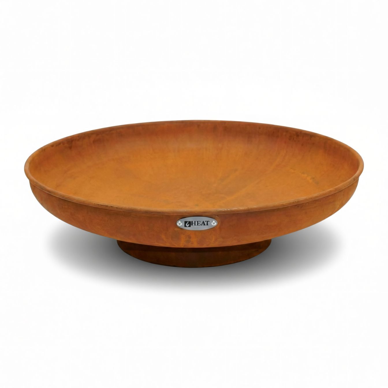HEAT Classic rust steel fire bowl, wide shallow design