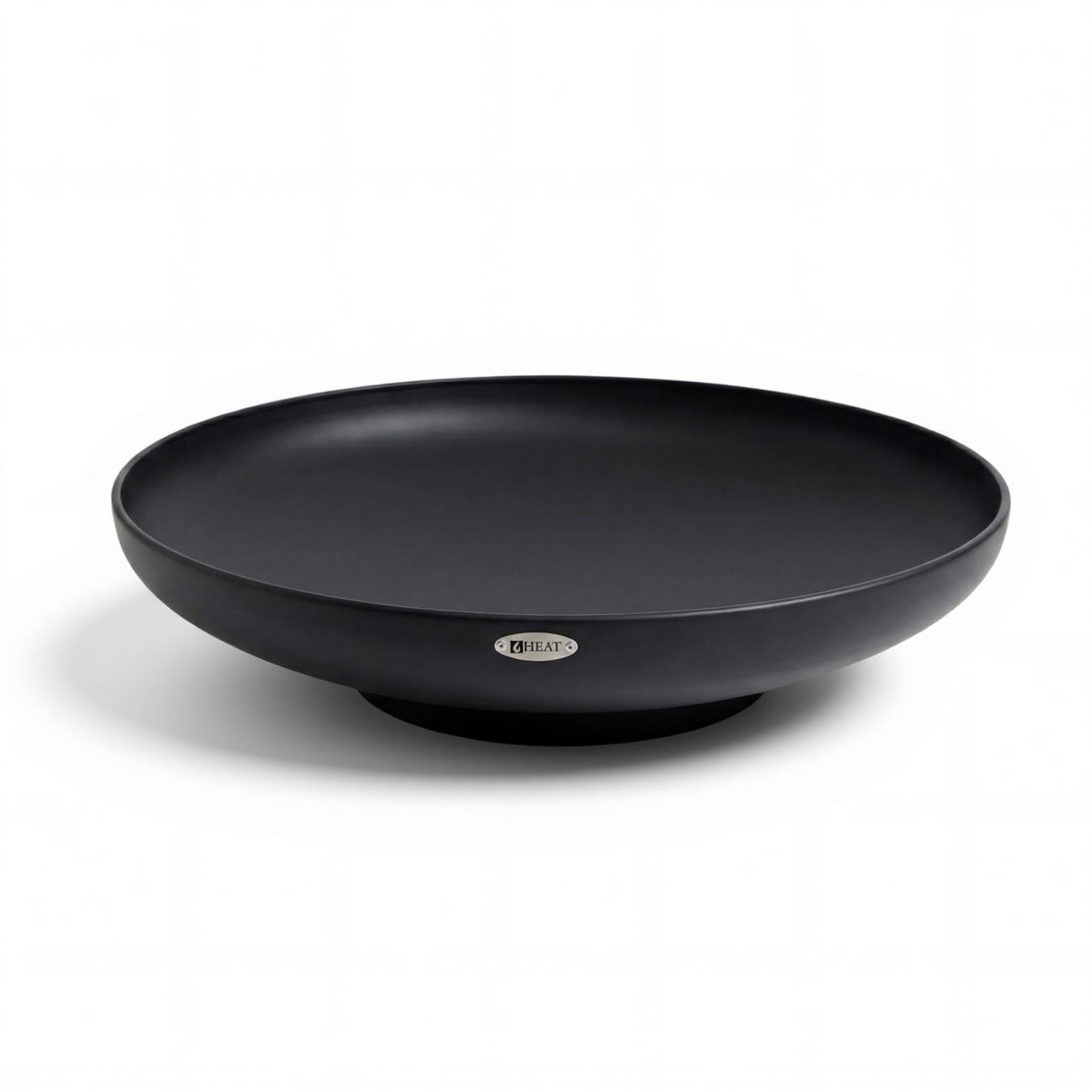 HEAT Classic black fire bowl with HEAT badge on the base