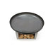 HEAT Fresvik fire bowl and log storage base, top view on a white background