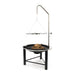 HEAT Pendal fire bowl with pulley grill on a tripod arm, on a white background