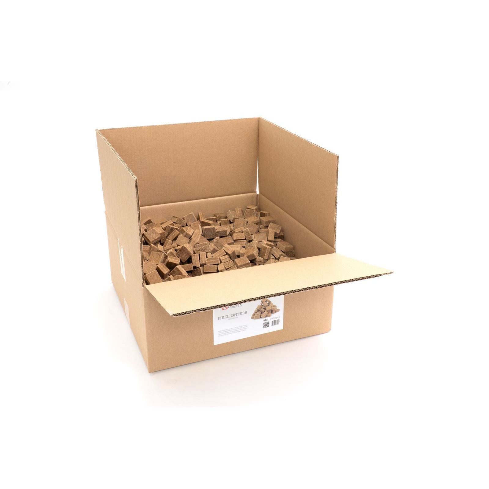 HEAT firelighters 5kg box open and filled with cubes