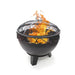 HEAT Boble fire bowl with flames rising through the spark screen