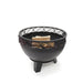 HEAT Boble fire bowl loaded with logs, open top view