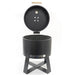 HEAT Braten charcoal BBQ with lid open, on a white background