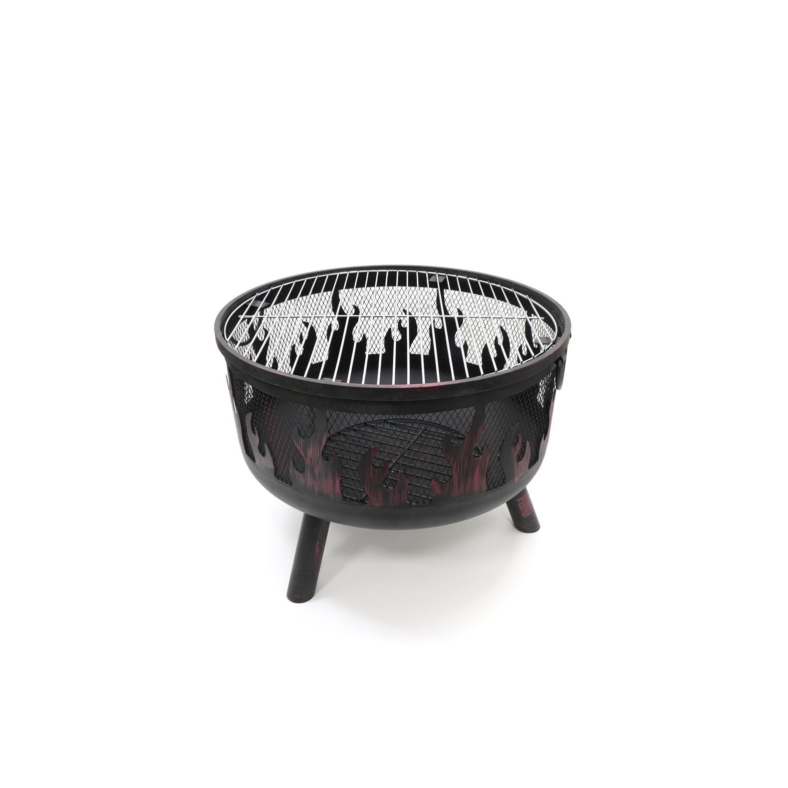 HEAT Hornset fire pit with grill grate fitted on top