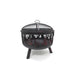 HEAT Hornset fire pit with domed spark screen in place