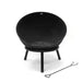 HEAT Kappa black fire pit with grate and poker, on a white background