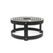 HEAT Turret grill, round steel grill rack on legs, side view