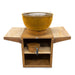 HEAT Kjok outdoor kitchen in rust with grill, fold-out benches and storage