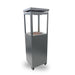 HEAT Utevarme grey glass flame patio heater, on a white background
