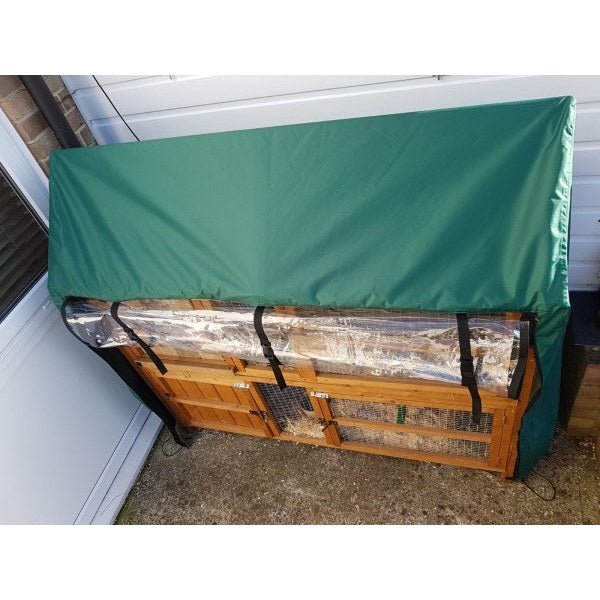 Honeysuckle rabbit hutch cover green angle