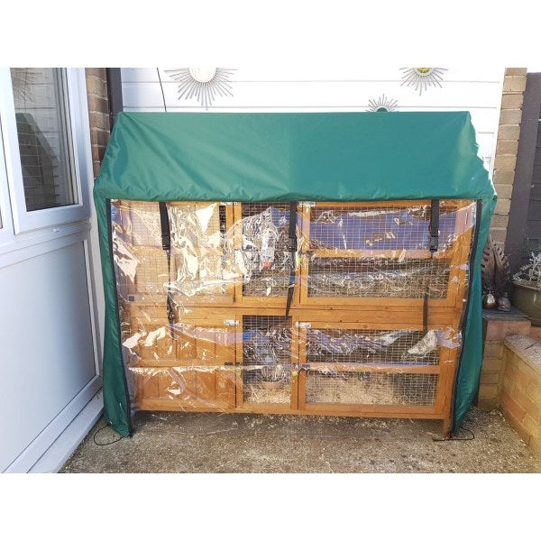 Honeysuckle rabbit hutch cover green front