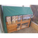 Honeysuckle rabbit hutch cover green panels rolled