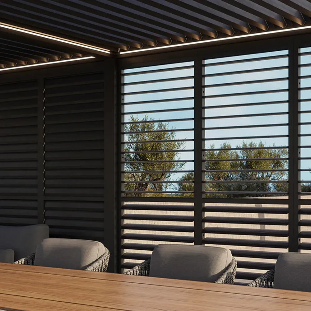 Suns Lifestyle Luxe Pergola Louvered Side Walls