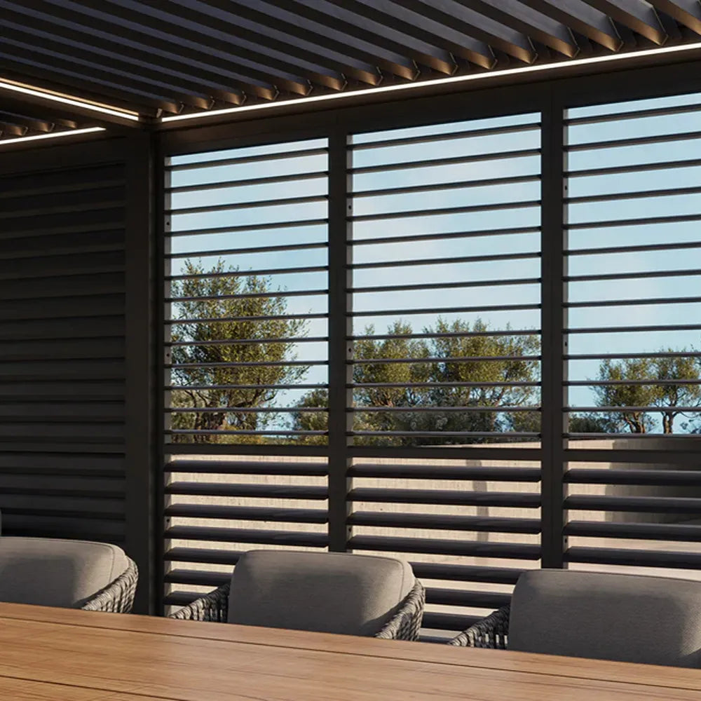Suns Lifestyle Luxe Pergola Louvered Side Walls