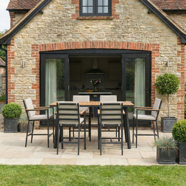 Nova Heidi outdoor furniture - Nova - Heidi 6 Seat High Dining Set - 1.8 x 1.0m Rectangular Table