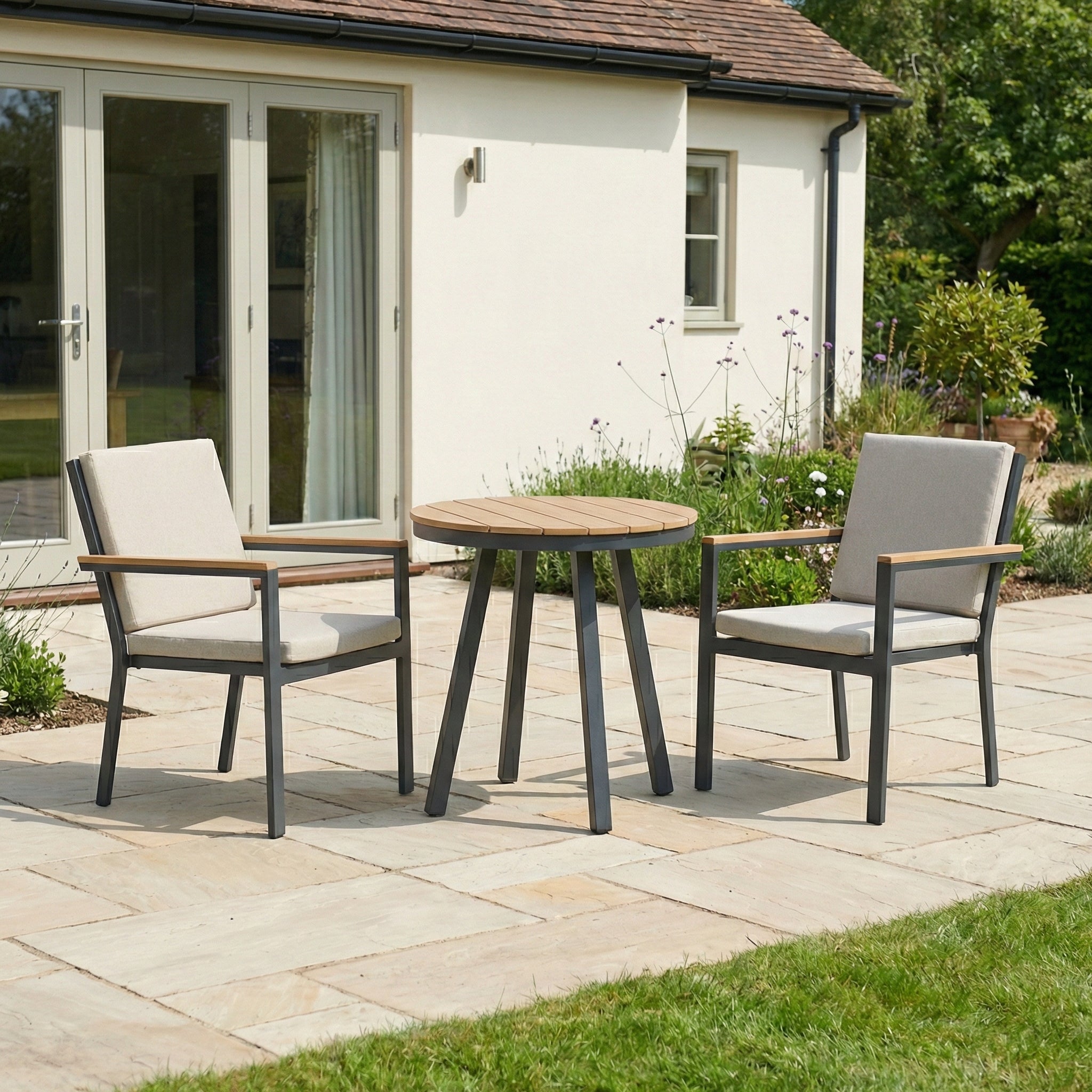Nova Heidi outdoor furniture - Nova - Heidi 2 Seat Bistro Set - 0.7m Round Table