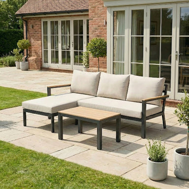 Nova Heidi outdoor furniture - Nova - Heidi 3 Seater Chaise Sofa Lounging Set with Rectangular Coffee Table