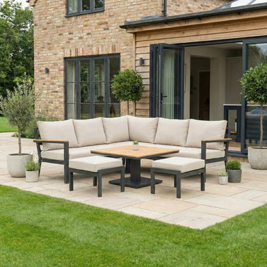 Nova Heidi outdoor furniture - Nova - Heidi Corner Sofa Lounge Dining Set with Square Rising Table