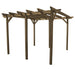 pergola 6 post Rustic Brown Clean