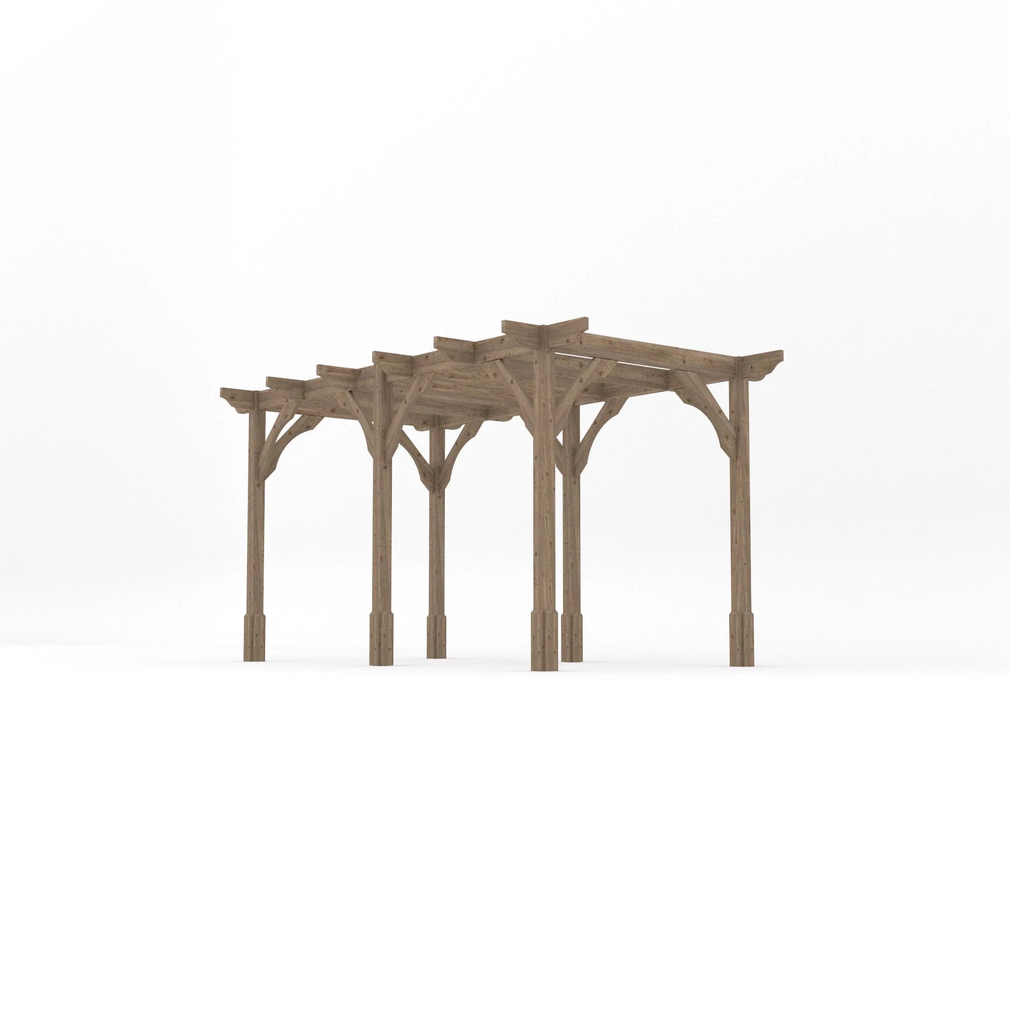 4 x 3 m Freestanding/Wall-Mounted Wooden Pergola