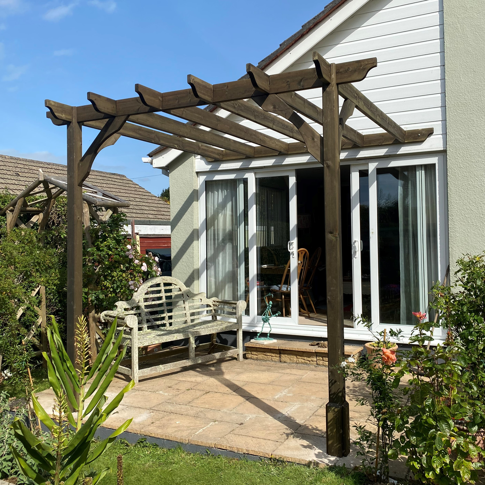 Wall Mounted Premium Pergola - 4.2m Depth