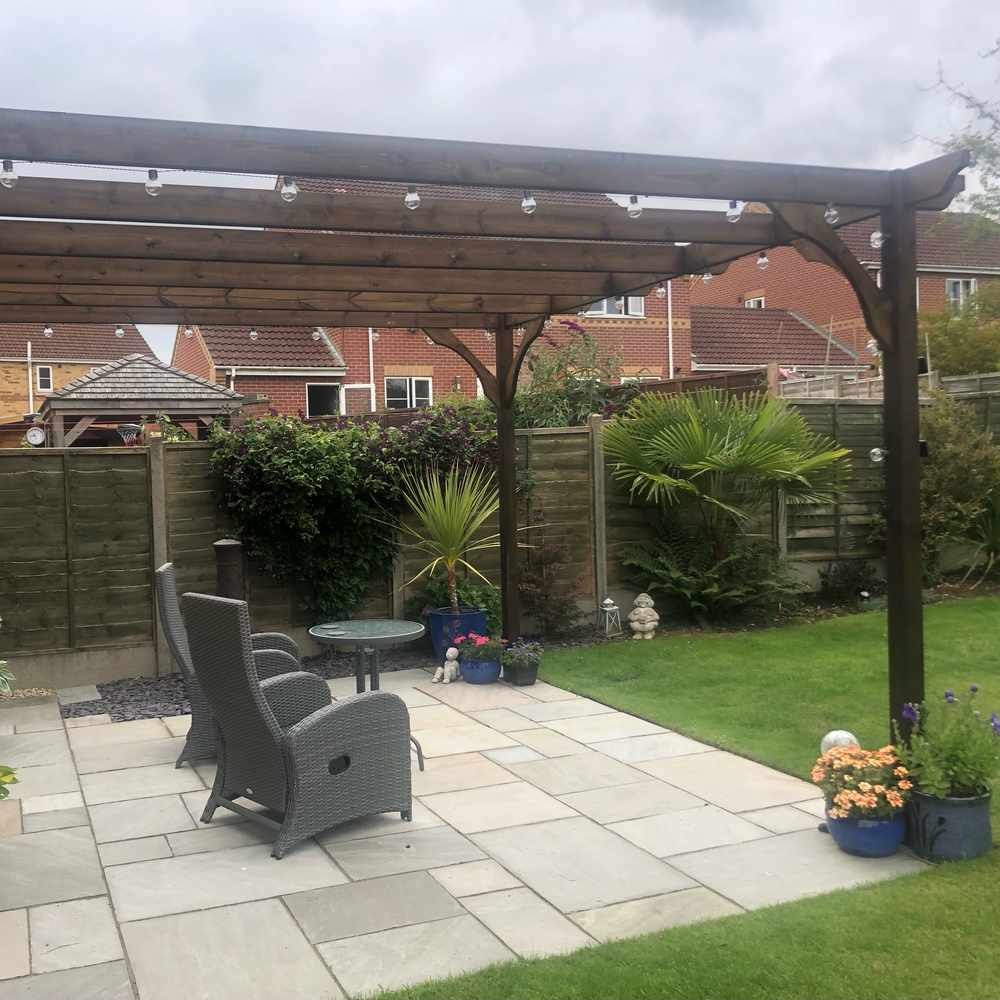 Wall Mounted Premium Pergola - 3.6m Depth