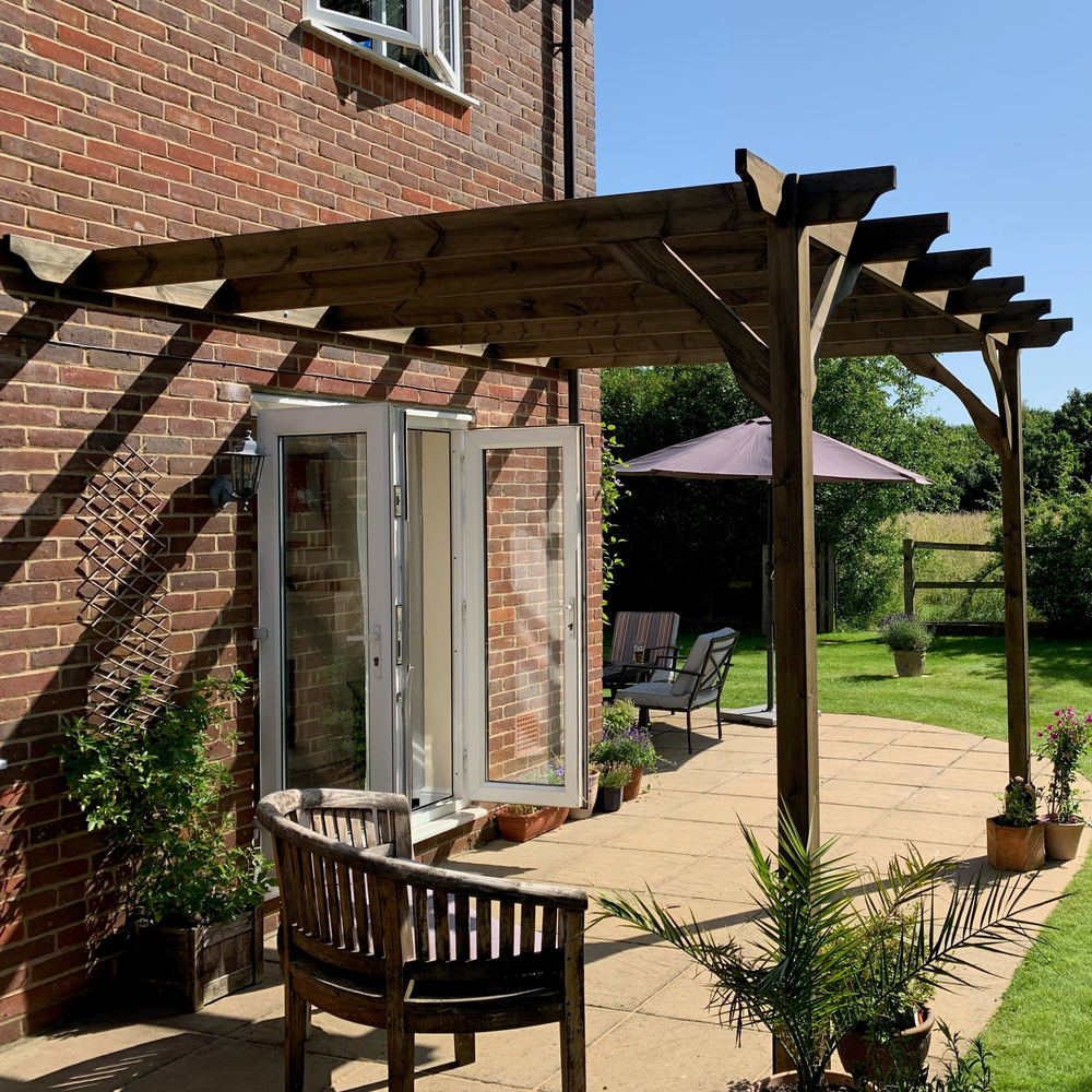 Wall Mounted Premium Pergola - 3m Depth