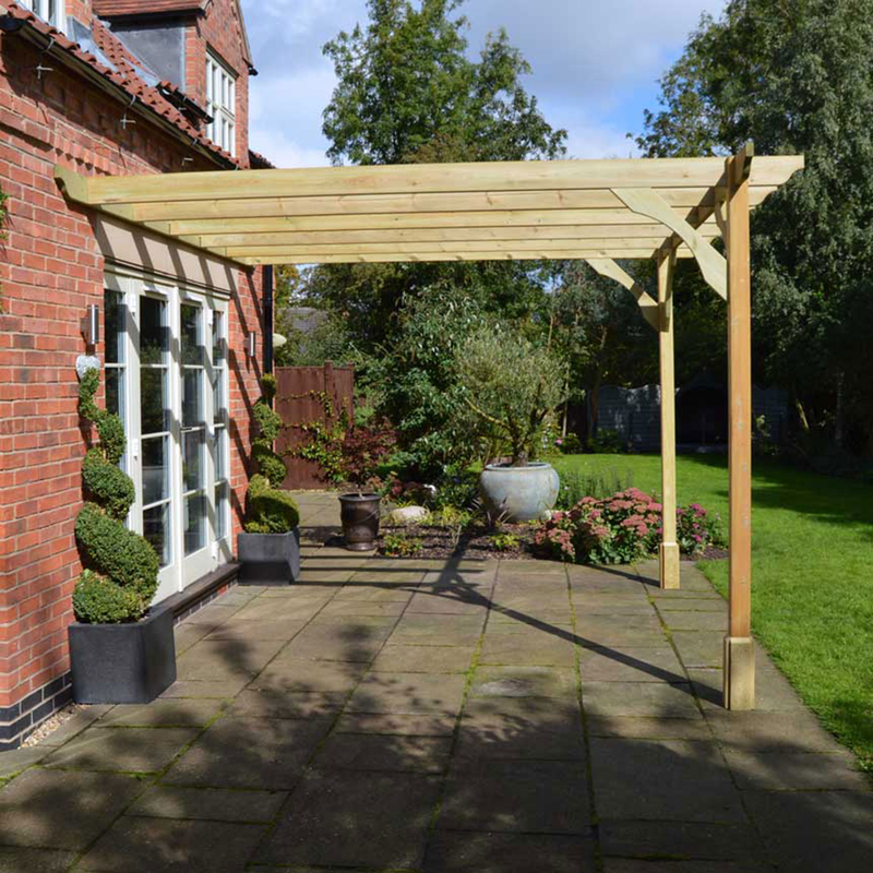 Wall Mounted Premium Pergola - 4.2m Depth