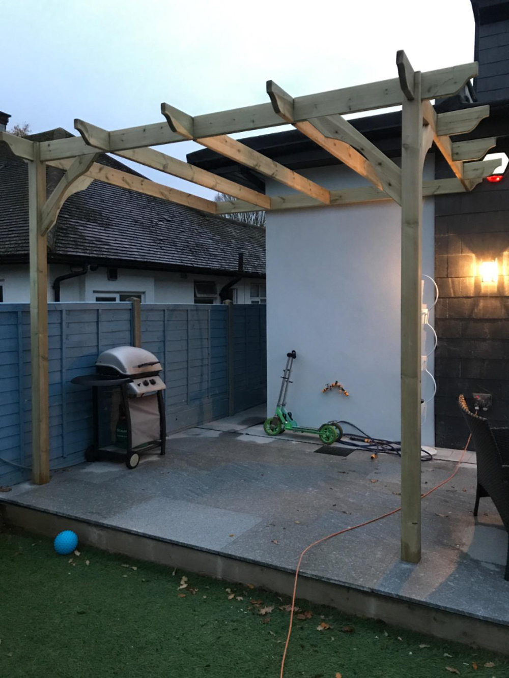 Wall Mounted Premium Pergola - 2.4m Depth