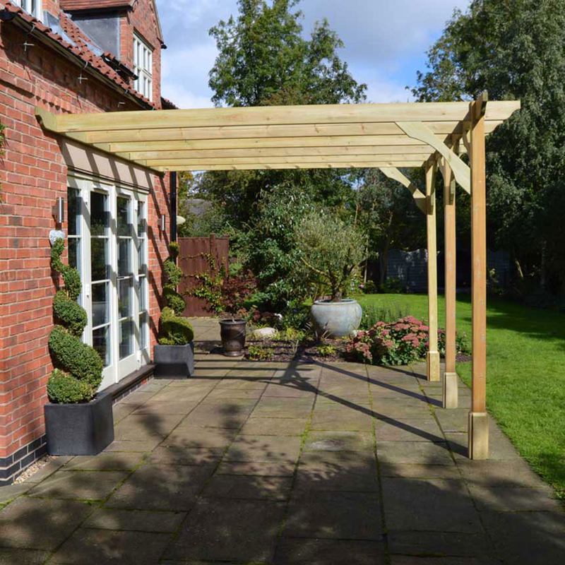 Wall Mounted Premium Pergola - 4.2m Depth