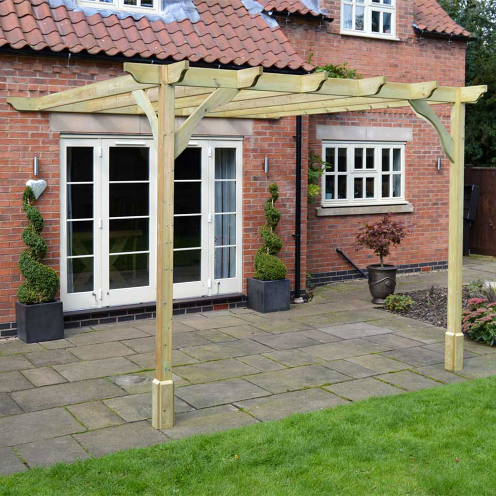 Wall Mounted Premium Pergola - 2.4m Depth