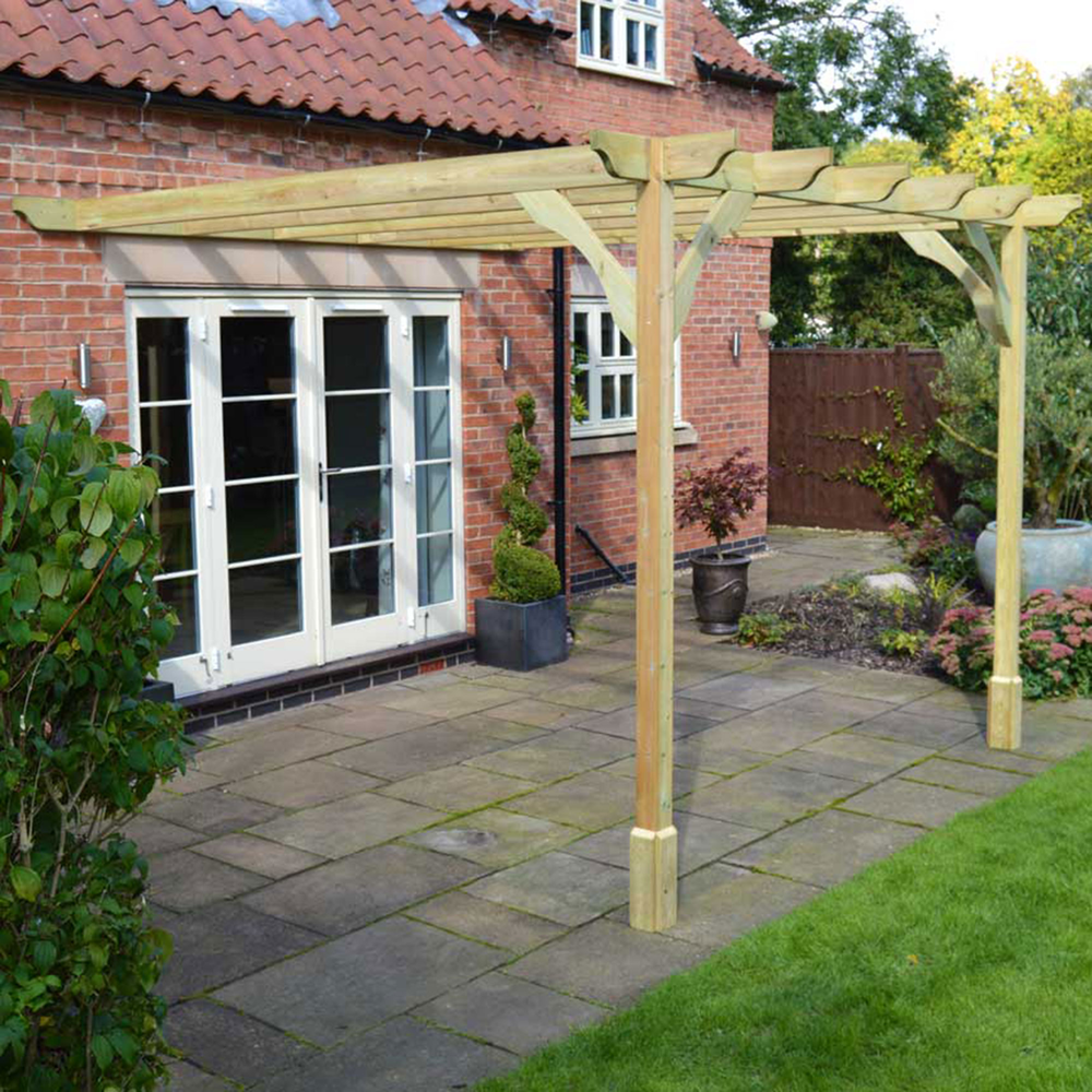 Wall Mounted Premium Pergola - 3m Depth