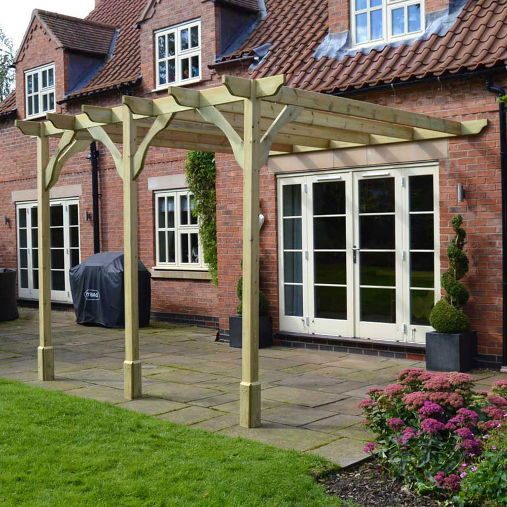 Wall Mounted Premium Pergola - 2.4m Depth