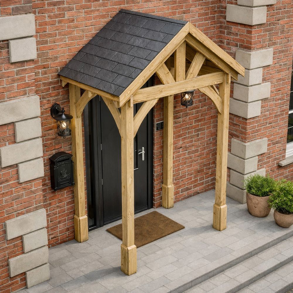 Slate Tile Roof Porch – Rustic Brown or Light Green